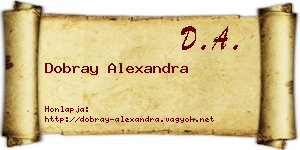Dobray Alexandra névjegykártya